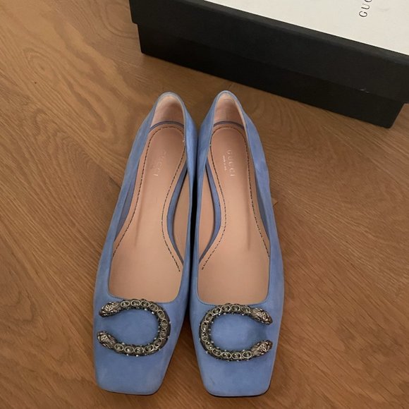 GUCCI - Blue Dionysus Ballet Flats - Size 39 - Picture 2 of 4